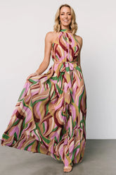 Rita Maxi Dress | Green Multi Print